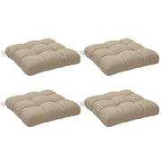 Cuscini da giardino per sedie ¨C zephmum ¨C 4 pezzi, 48x48 cm, kaki, con imbottitura 10 cm e cinghie