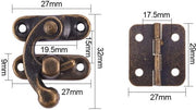 Serrature a molla 60 set Mini in bronzo antico - Serrature piccole - Aspetto retro - Progetti di lavorazione del legno - Viti compatibili - Metallo duraturo - Serratura miniatura