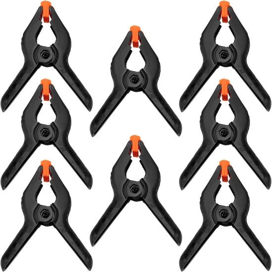 8 pezzi di Clip nylon 4 pollici - Clip extra resistenti per progetti DIY, studi fotografici, sfondi fotografici