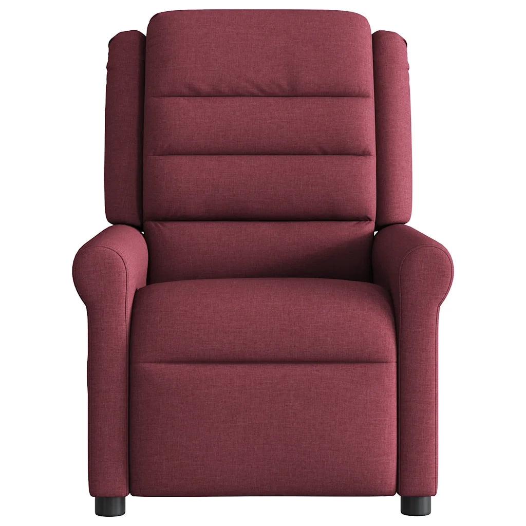 Poltrona Elettrica Reclinabile Rosso Vino in Tessuto 3303297