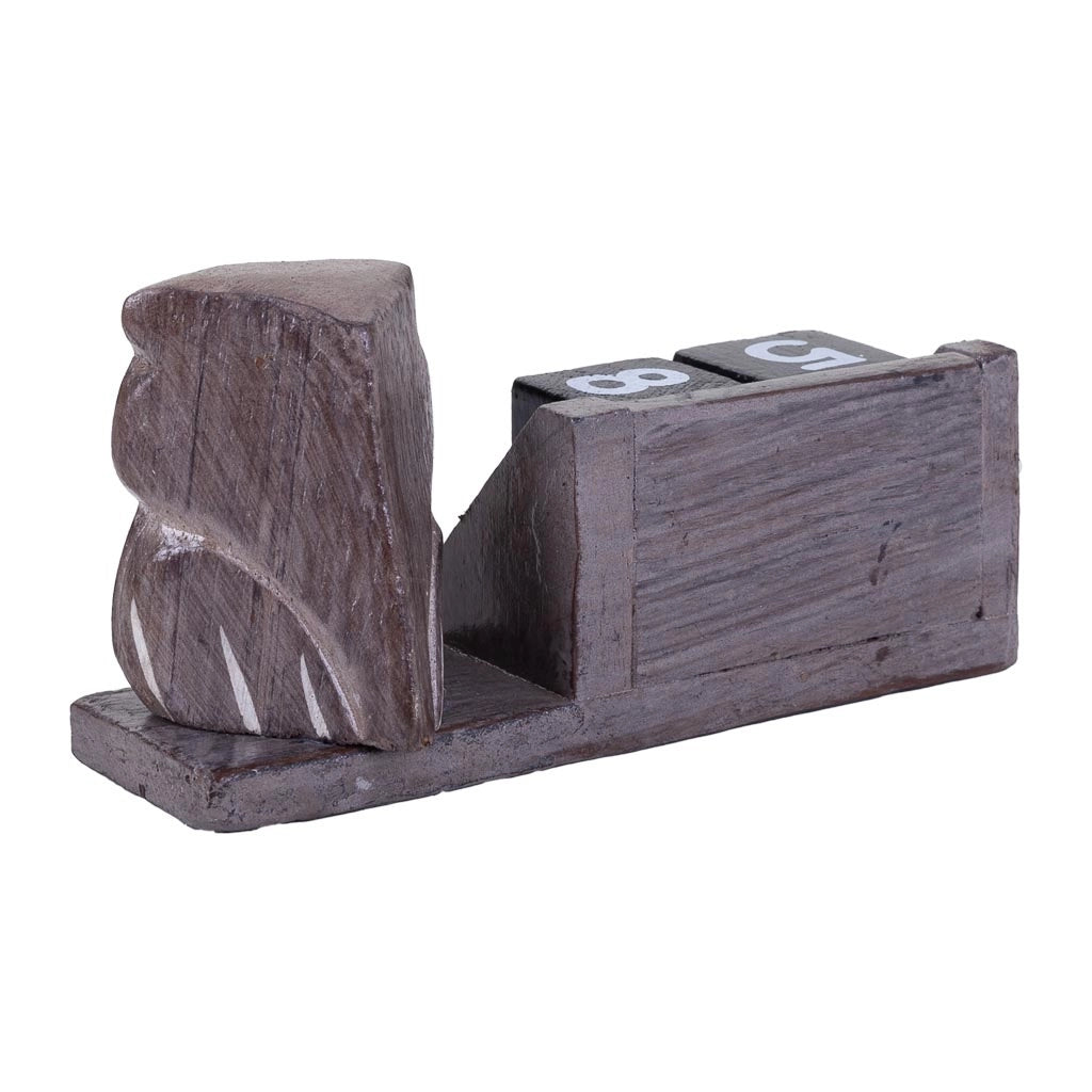 Calendario in legno marrone 13x4x6h