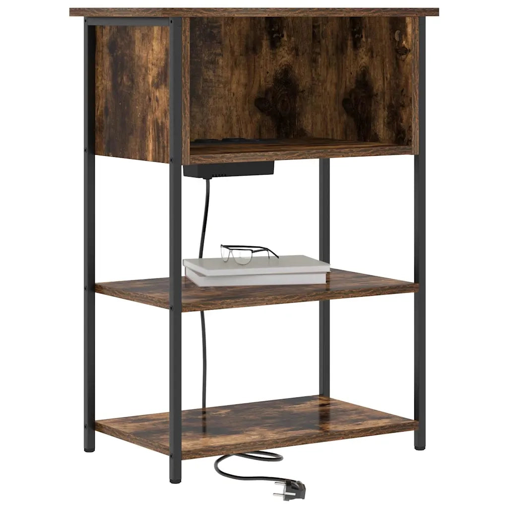 Armadio da Notte Rovere fumé 55 x 31 x 76 cm Legno multistrato 859502