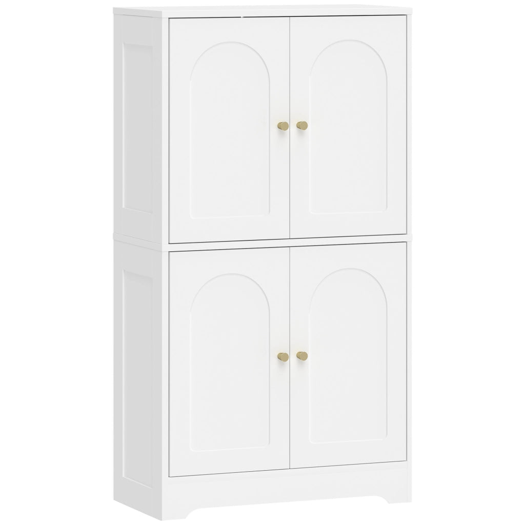 Armadio Cucina Alto con Ante e Ripiani Regolabili ¨C zephmum ¨C Bianco 60x30x110 cm