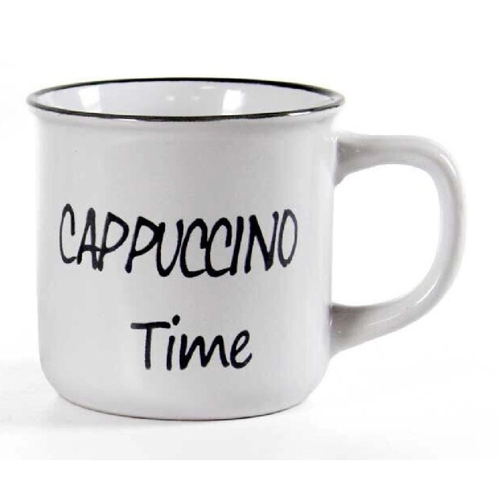 Trade Shop - Tazza Caffe' Colazione Cucina Decorata 3 Decori Assortiti 480ml 9,9x7,5cm 783999 -