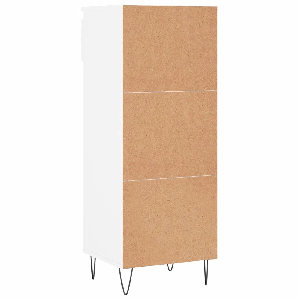 Scarpiera | Mobile per scarpe Bianco Lucido 40x36x105 cm in Legno Multistrato