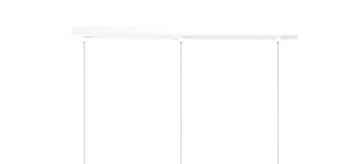 SOSPENSIONE BIANCO 3 LUCI RETTANGOLARE VETRI TR + 2X FU 1184BI-S3 R-TF