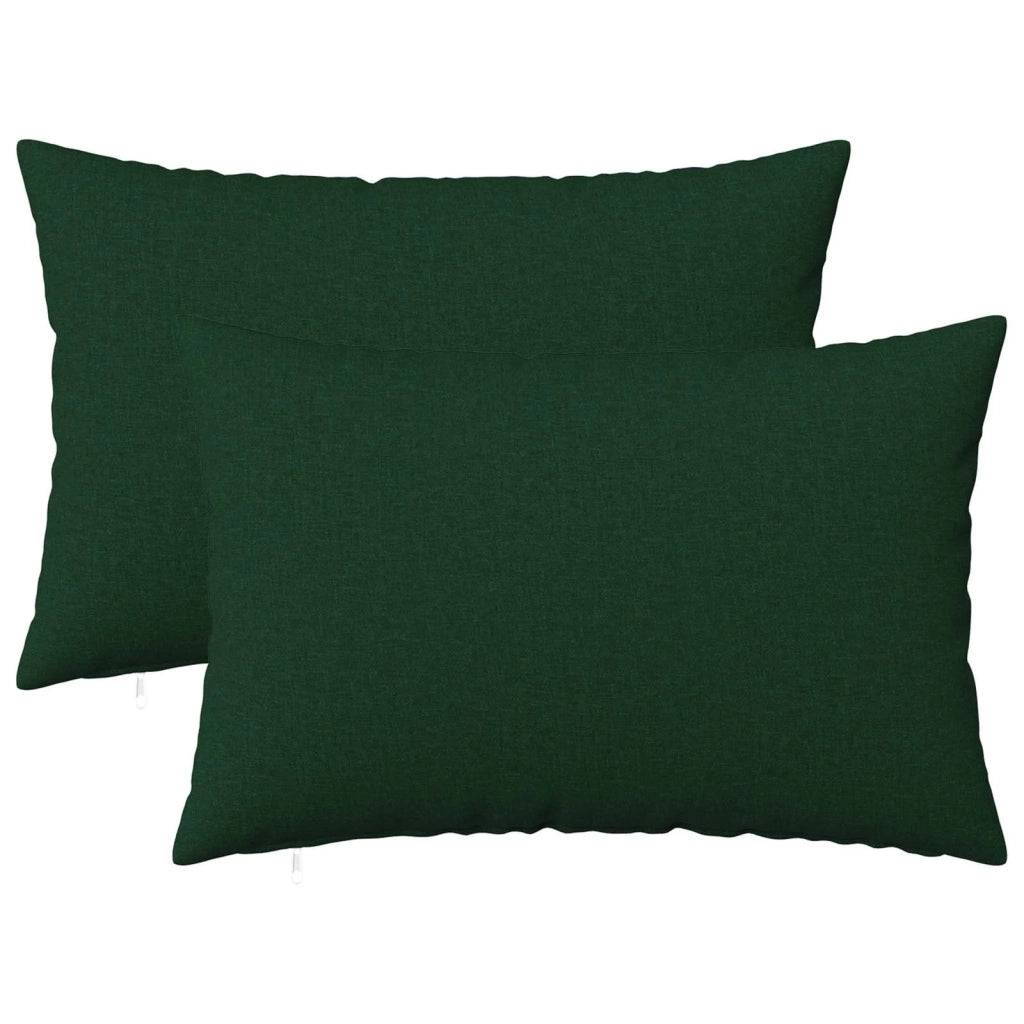 Federa 2 pz HEERLEN Verde Scuro 50 x 70 cm Tessuto 911227