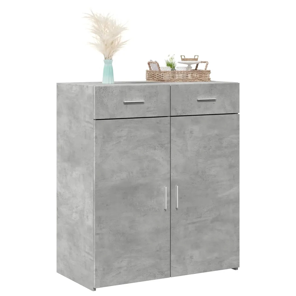 Credenza Grigio Cemento 80x42,5x93 cm in Legno Multistrato 3281472