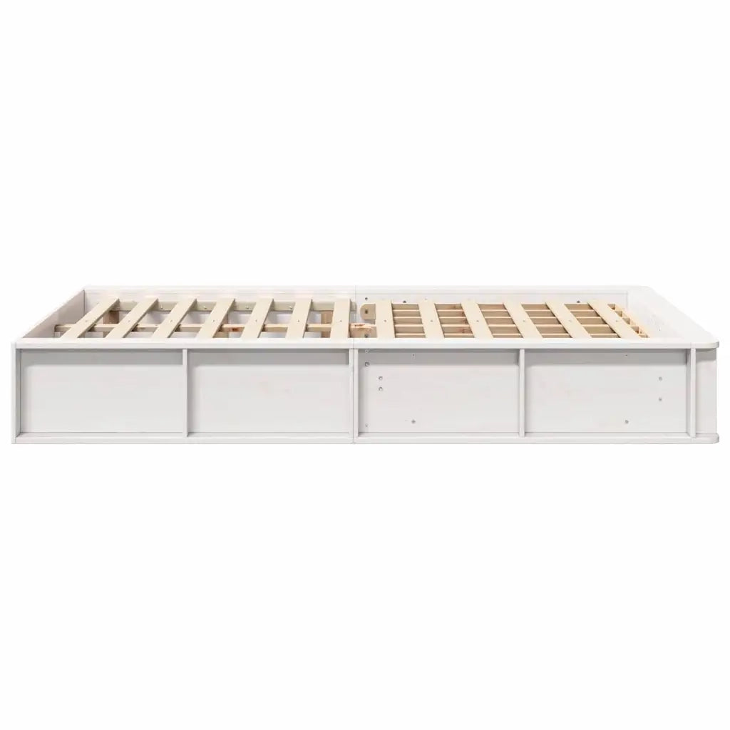 vidaXL Struttura del letto Bianco 210 x 158 x 30 cm Pino massello