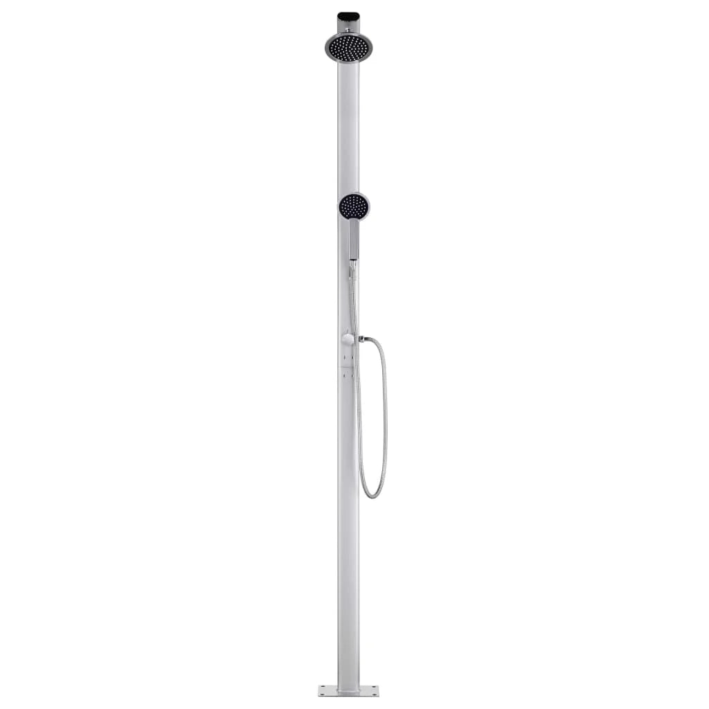 Doccia da giardino con base 220 cm grigio alluminio 02_0042043