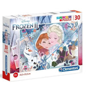 Trade Shop - Disney Supercolor Puzzle Frozen La Regina Di Ghiaccio Elsa Olaf Anna 30 Pezzi -
