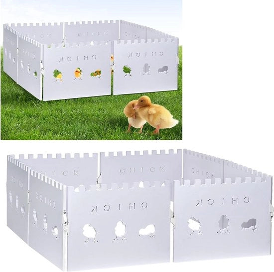 Recinzione libera per piccoli animali - recinzione per galline mobile bianca - recinzione per conigli per giardino Casetta per galline