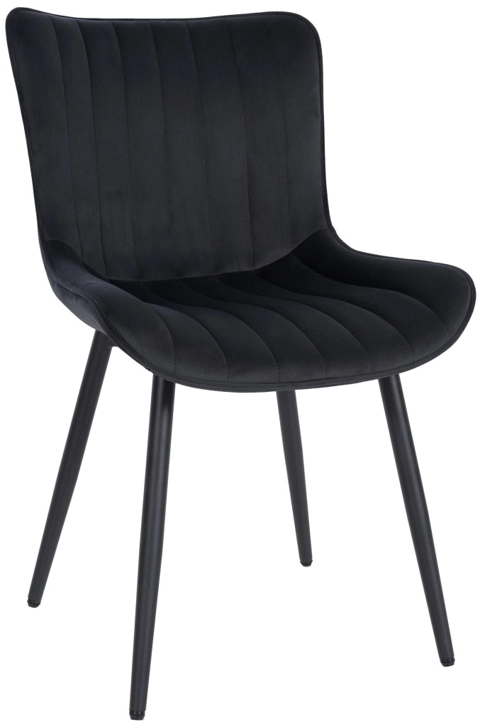 Sedia Largo nero,Velluto
