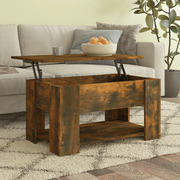 Tavolino da Salotto-Tavolino da soggiorno-Tavolo Rovere Fumo 79x49x41cm in Legno Multistrato 753306