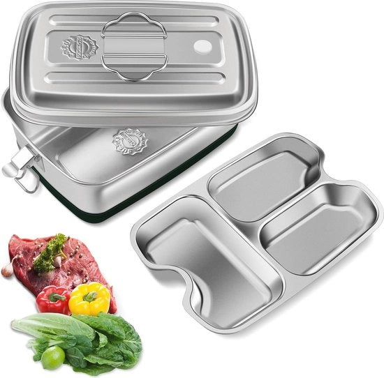 Borsa da Picnic in Acciaio Inossidabile 2000 ml - Impermeabile e Sostenibile per Bambini e Adulti