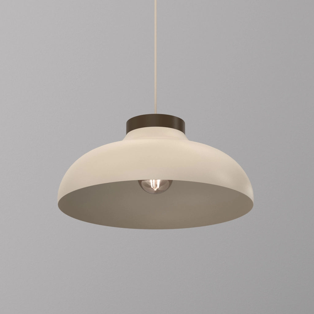 Lampada a sospensione Basca 1xE27 beige/marrone Luminex
