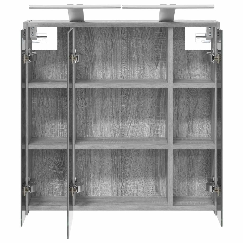 Mobiletto per specchio da bagno Grigio Sonoma 889164
