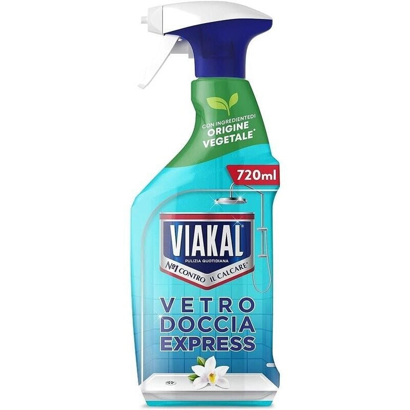 SET 2 PZ VIAKAL ANTICALCARE SPRAY DA 720ML VETRO DOCCIA