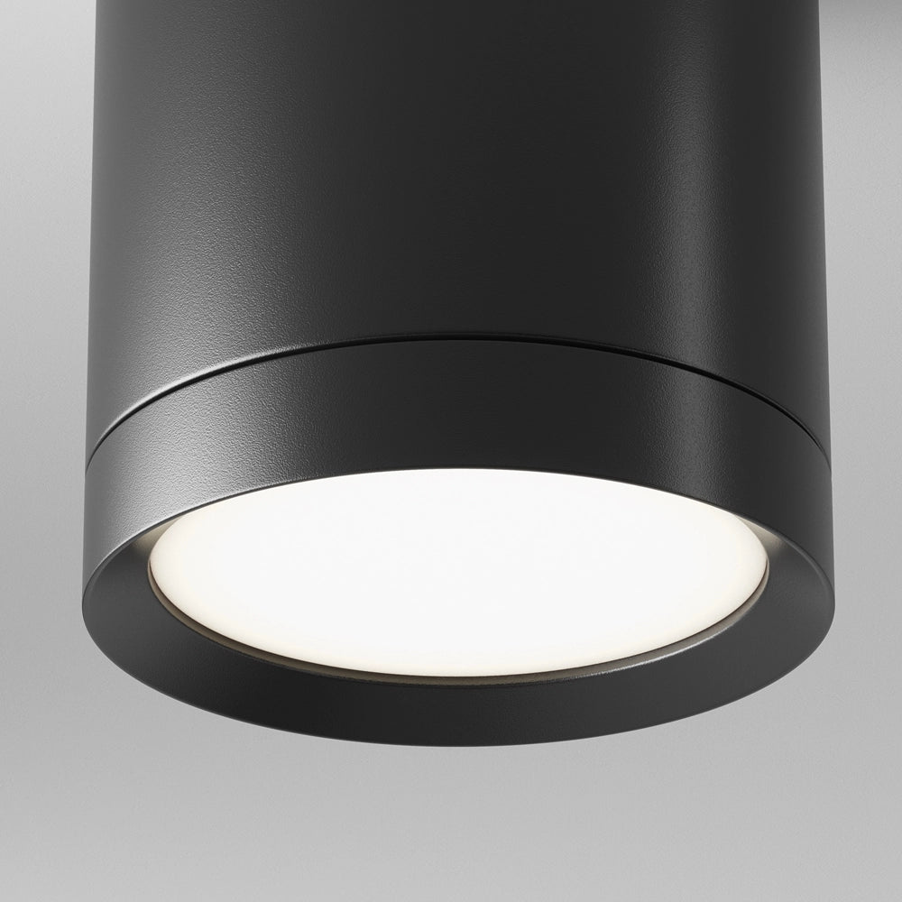 Plafoniera a soffitto tubolare nera Maytoni Hoop GX53
