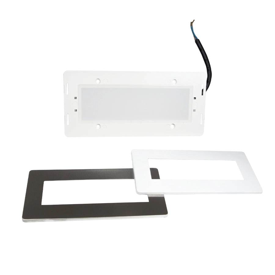 Faretto segnapassi da esterno Con Placchette intercambiabili lampada da muro IP65 LED 5W ad incasso per scatola 506, CCT 3 Tonalità selezionabile luce fredda Luce calda Luce Naturale
