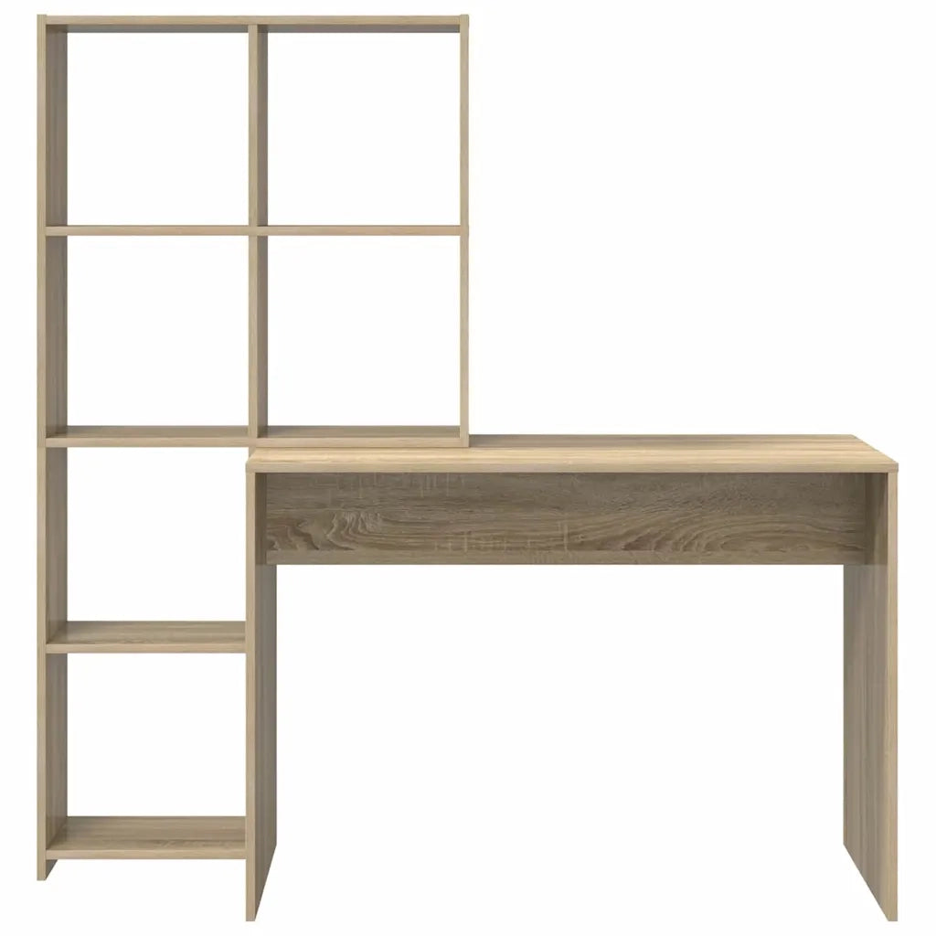 vidaXL Scrivania rovere sonoma 138.5 x 55 x 143 cm Legno multistrato