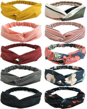 Accessorio capellino 10 pezzi - stile boho - accessori capelli - tessuto elastico - toccasera morbido - estensibile - facile da pulire - accessorio capelli