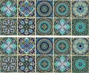 20 Stili Mandala Decorative Tegel Stickering 6 x 6 Pollici Autoadesivi per Parete Riscaldabile Stili Marocchini per Decorazione della Parete DIY Sticker Removibili e Resistenti all'Acqua per la Cucina