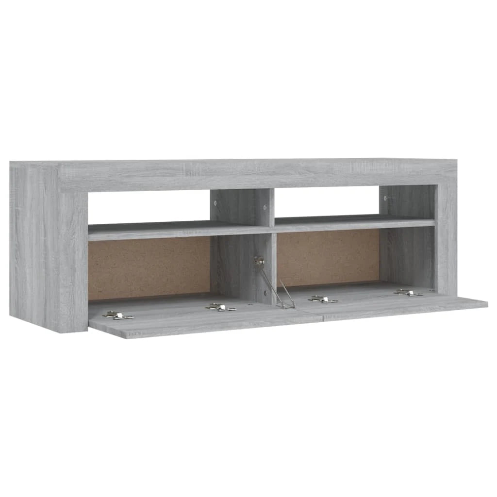 Mobile TV multimediale mensola TV credenza mobile TV sala da pranzo soggiorno camera da letto con luci LED Sonoma 120 x 35 x 40 cm grigio 02_0026798