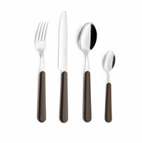 Servizio Set di Posate 24 pezzi in Acciaio Inox Eme Brio Marrone 89