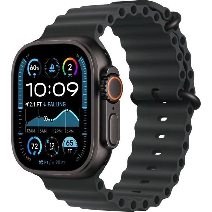 Apple Watch Ultra 2 GPS + Cellular - 49mm - Cassa in titanio nero - Cinturino nero oceano