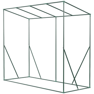 Serra da Giardino 200x77x148-169 cm 2 Finestre e Copertura Rinforzata in Acciaio e PE Verde