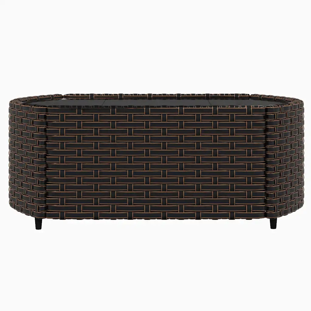 Set Mobili da Giardino 3 pz con Cuscini in Polyrattan Marrone 319759