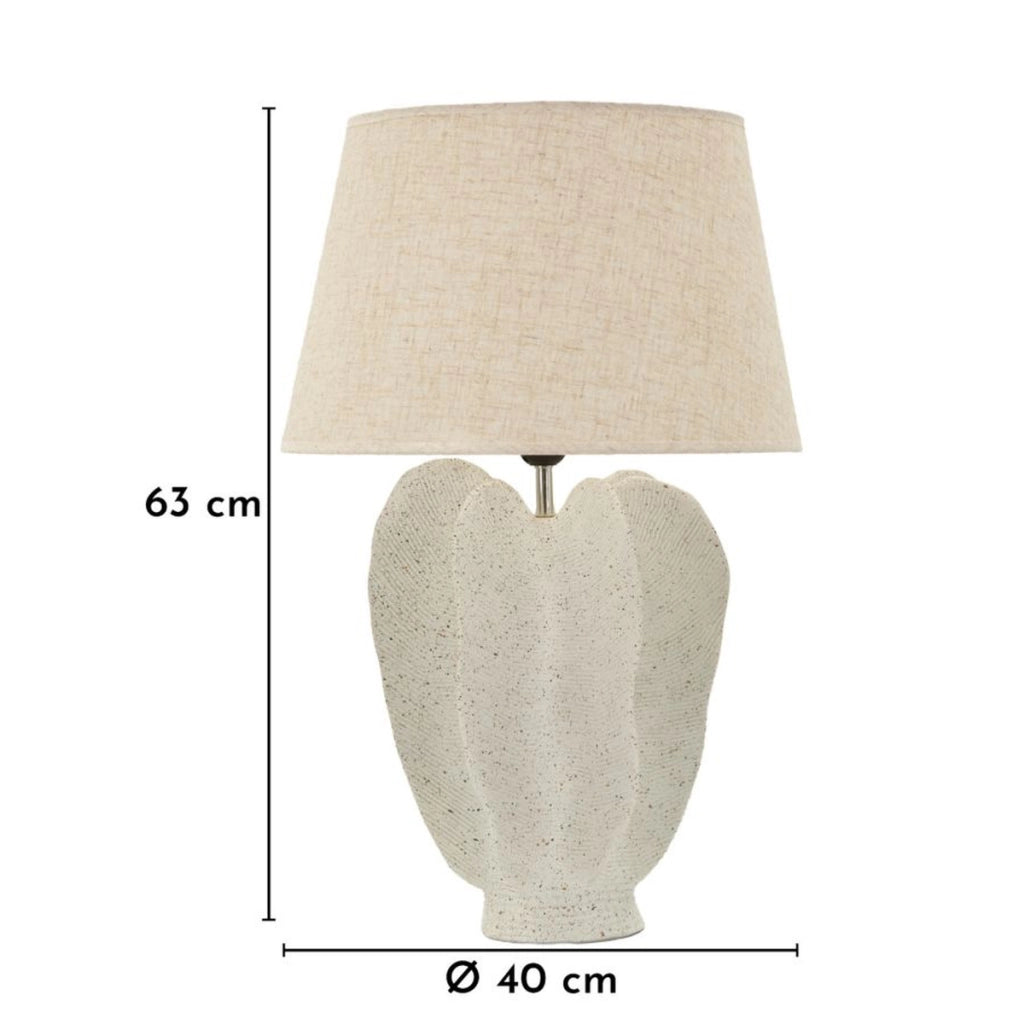 Lampada da Tavolo VKH1130, Bianco, Poliresina, 40x40x63 cm