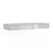 Vicco Libreria da parete Bianco lucido 100 x 12 cm con cassetto