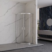 Box Doccia Semicircolare 78-80x78-80x190h 6mm Cromato - Imperia