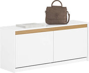 Banchetto per scarpe - Cassaforte per scarpe - Bancone di ingresso - Materiale MDF - 104 cm x 47 cm x 30 cm - Organizza scarpe/accessori - Risparmia spazio