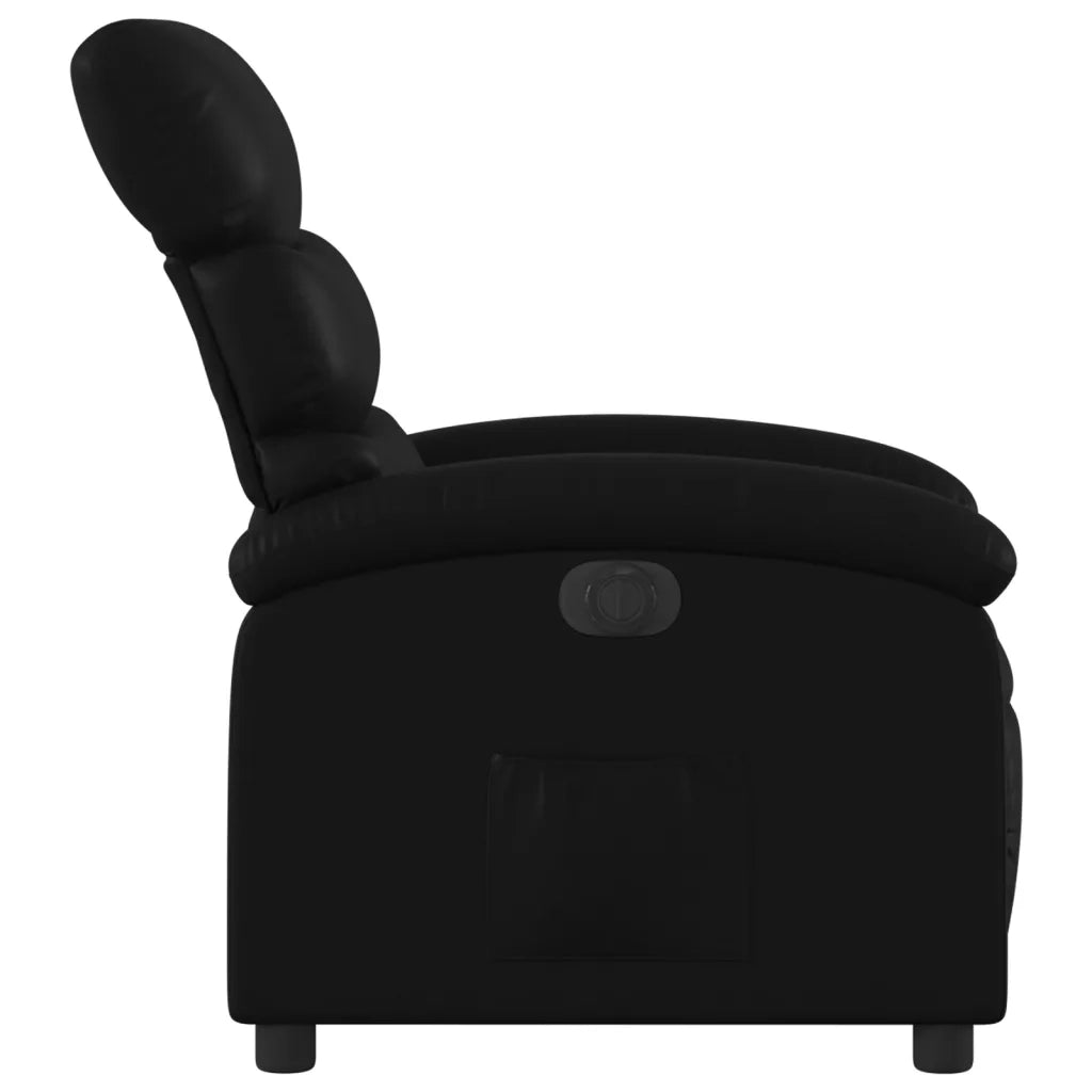 Divano Sedia-Poltrona Reclinabile Elettrica Nera in Similpelle 502700