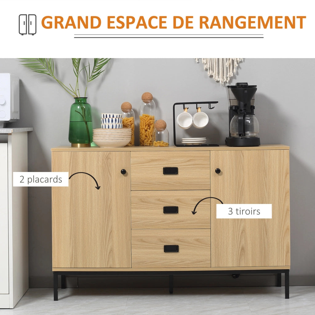 Cassettiera con ante e ripiani ¨C zephmum ¨C 120x39,5x77 cm