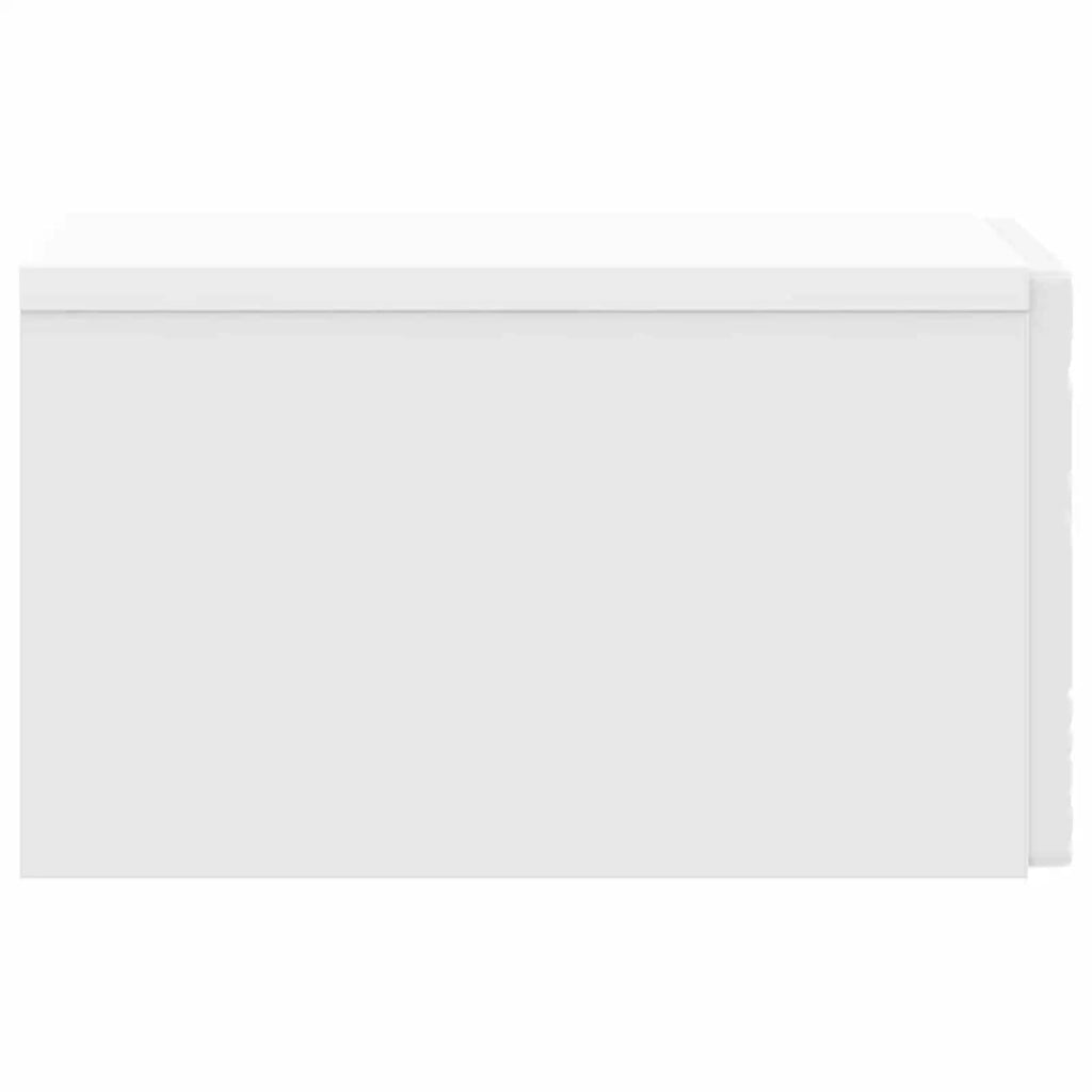 Tavolino da Parete Laterale Bianco Lucido 34,5 x 33 x 20 cm 898773
