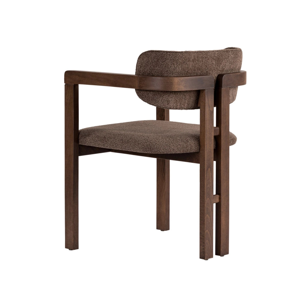 Sedia in legno "Toscana" - 54 x 54 x 76 cm - Marrone / Noce scuro