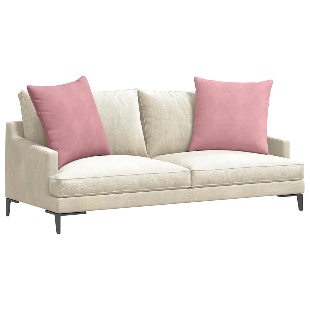 Cuscini da Divano 2 pz | Cuscini per sedie Rosa 60 x 60 cm Tessuto in Cords
