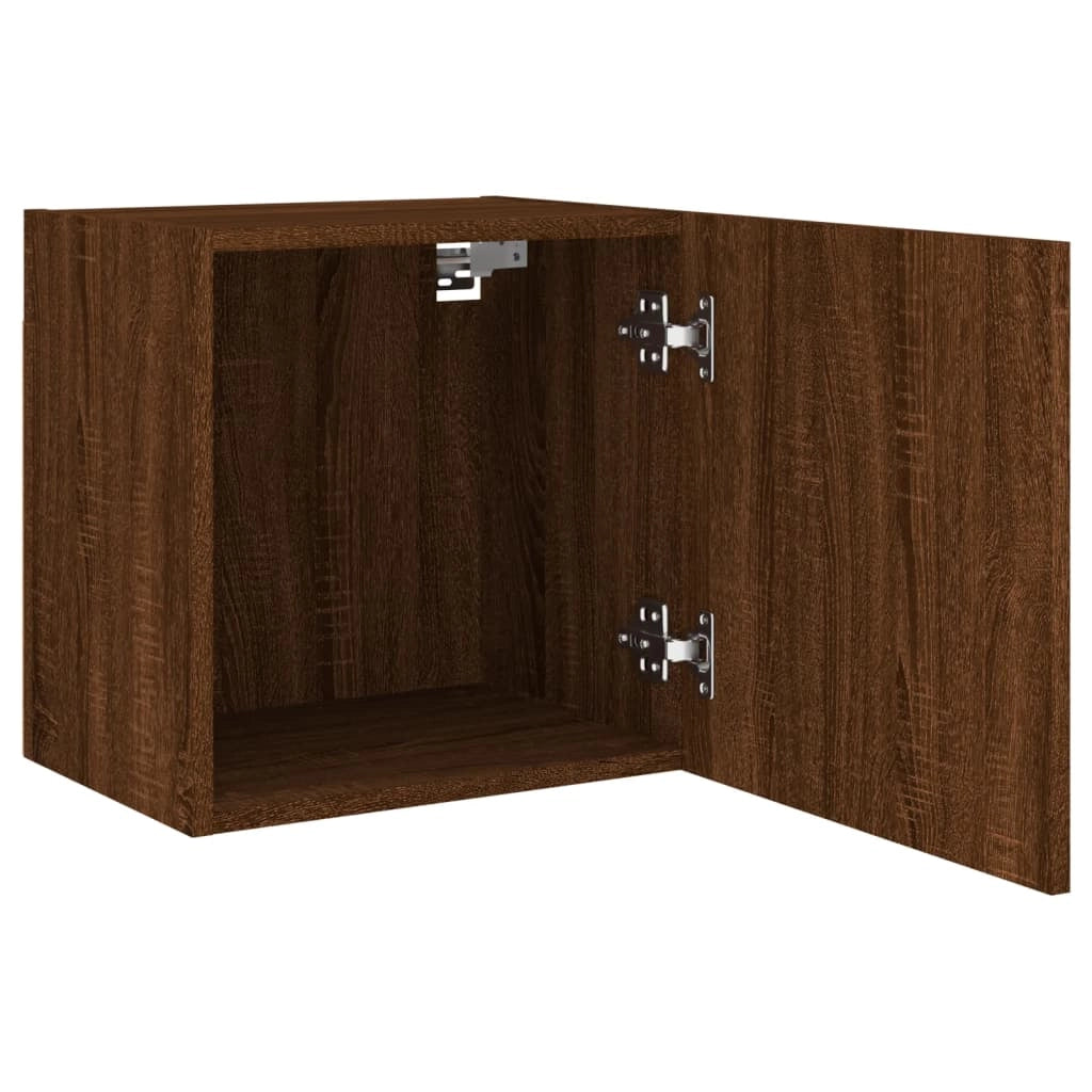 Mobile TV multimediale da parete mensola TV credenza TV per sala da pranzo soggiorno camera da letto 2 pezzi rovere 40,5 x 30 x 40 cm marrone 02_0028969