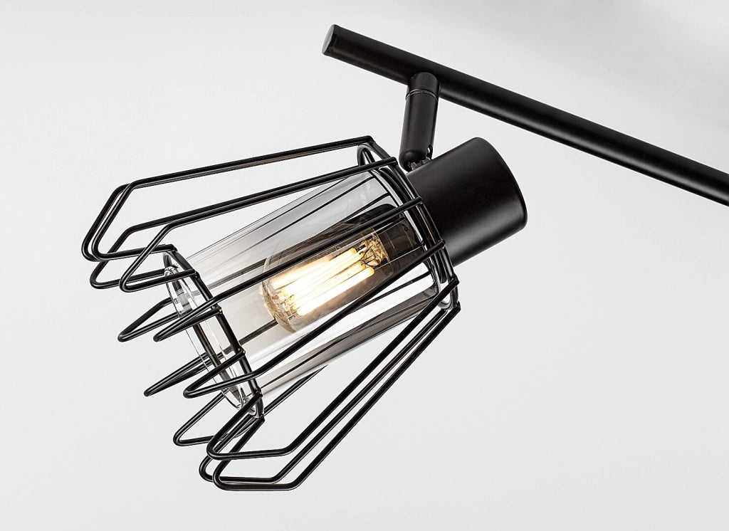 Plafoniera industriale nera 3 luci E14 Emerencia Rabalux