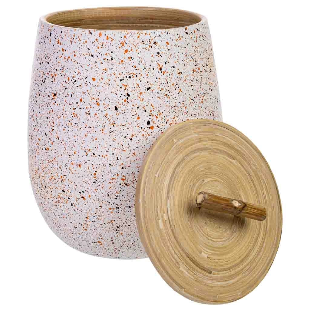 Scatola decorativa in bamboo grigio D14x19h cm