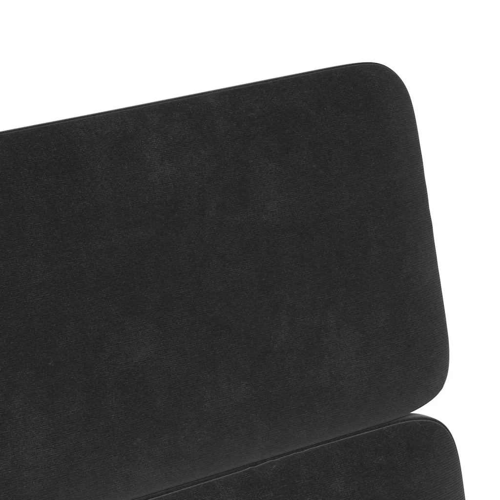 Sedie da Pranzo con Ruote 2 pcs Nero 58 x 65 x 98 cm Velluto
