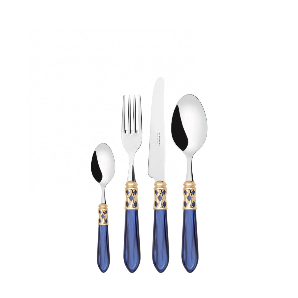 ALADDIN Ghiera Dorata, Posate Set 24 pz, Scatola Legno Wengè,