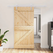 Porta scorrevole Naturale e Bianco 100 x 210 cm 3444950