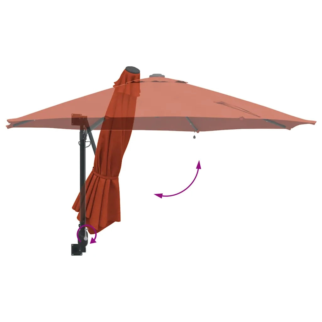 Ombrello da giardino-Ombrellone da spiaggia Terracotta 248 x 248 x 148 cm 861659