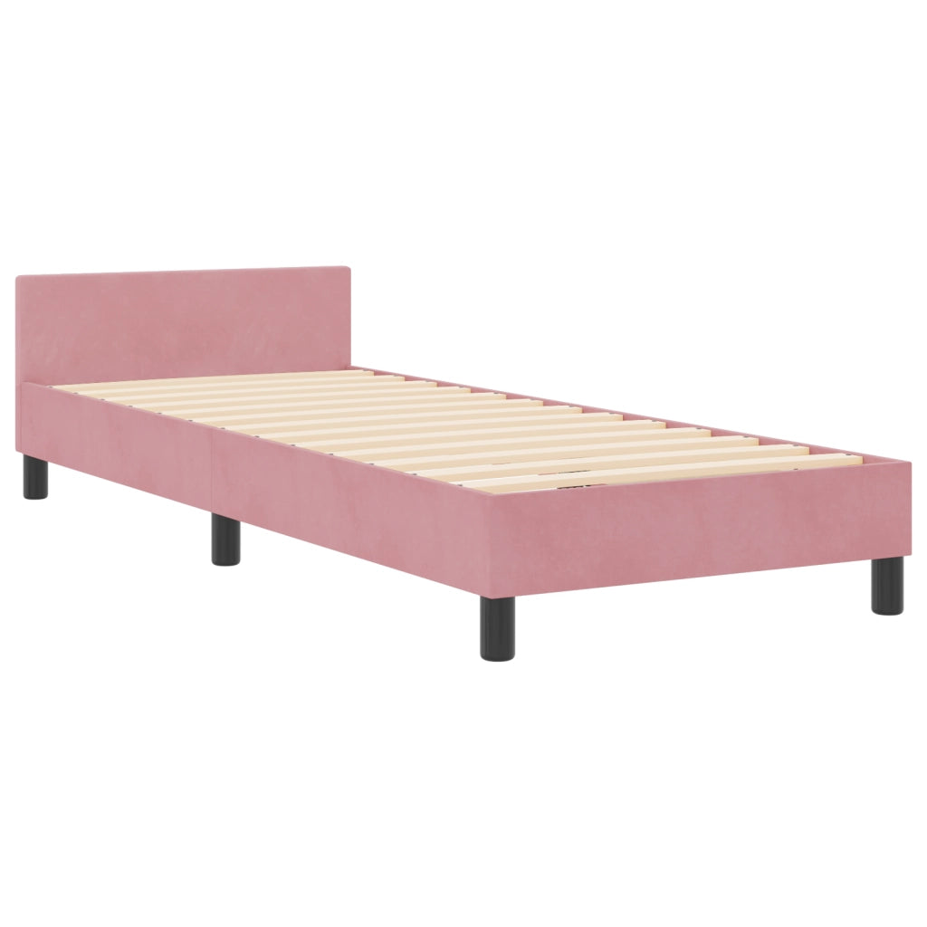 Letto Rosa 80x200 cm Velluto