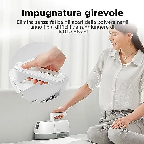 Midea B5D Aspirapolvere per Materassi con Lampada Uv Bianco